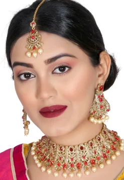 Stone Studded Choker Necklace Set