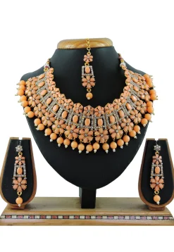 Stone Studded Choker Necklace Set