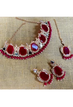 Stone Studded Choker Necklace Set