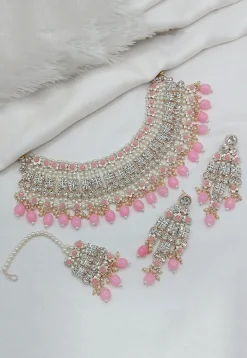 Stone Studded Choker Necklace Set