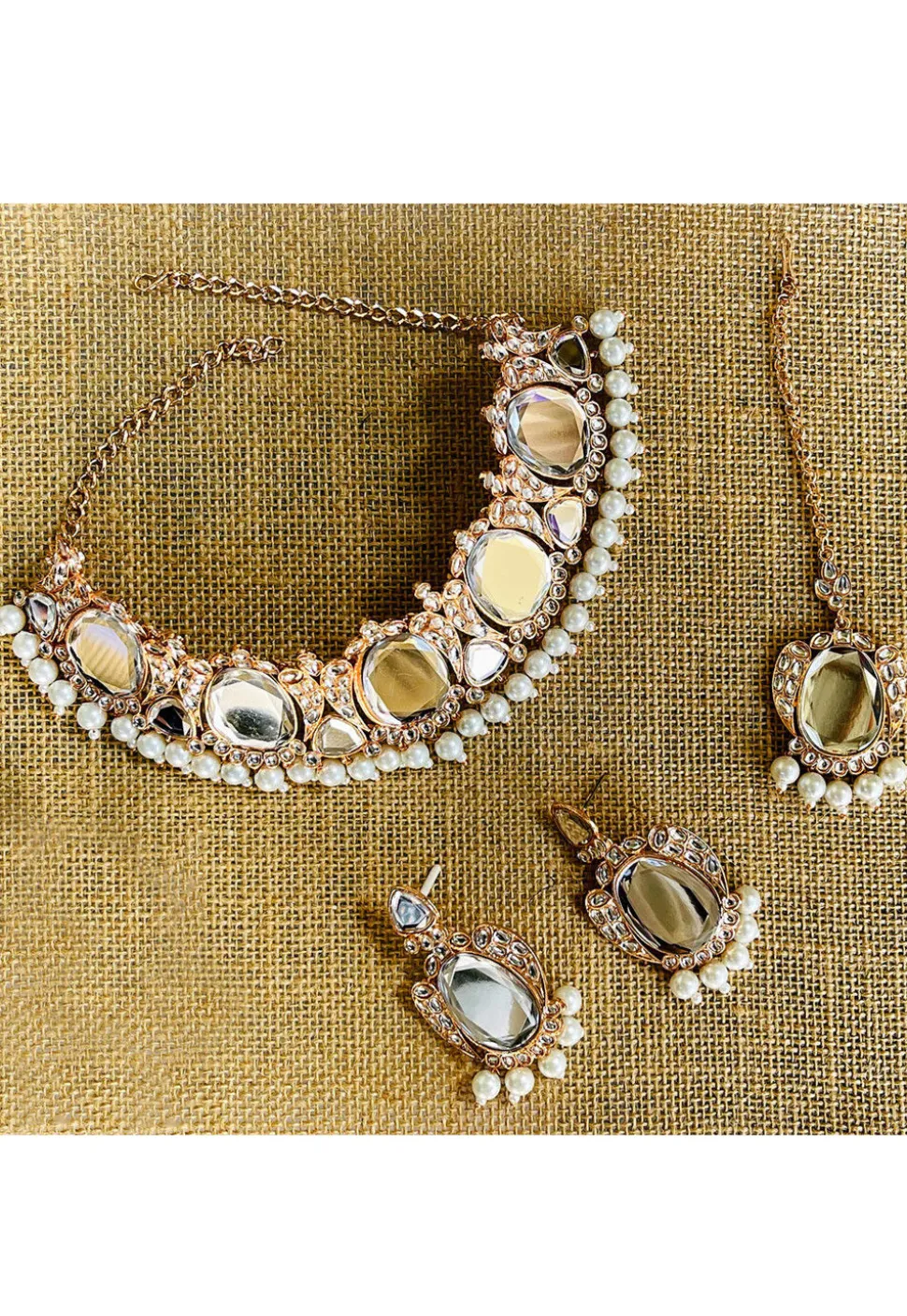 Stone Studded Choker Necklace Set
