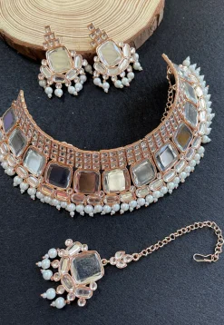 Stone Studded Choker Necklace Set