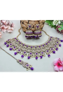 Stone Studded Choker Necklace Set