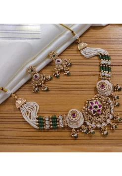 Stone Studded Choker Necklace Set