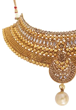 Stone Studded Choker Necklace Set