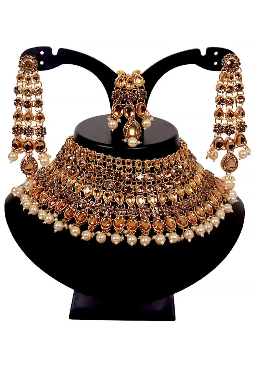 Stone Studded Choker Necklace Set