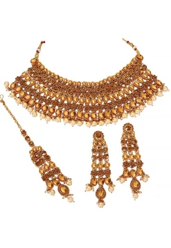 Stone Studded Choker Necklace Set