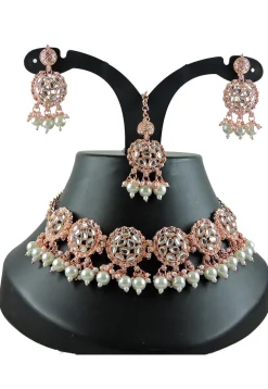 Stone Studded Choker Necklace Set