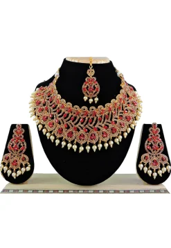 Stone Studded Choker Necklace Set