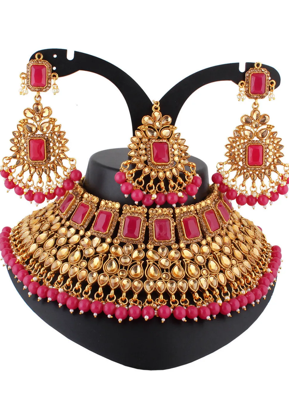 Stone Studded Choker Necklace Set