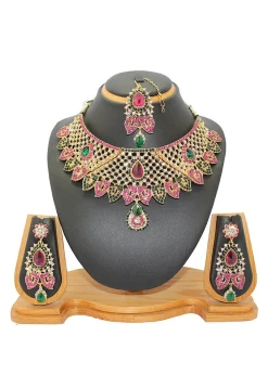 Stone Studded Choker Necklace Set