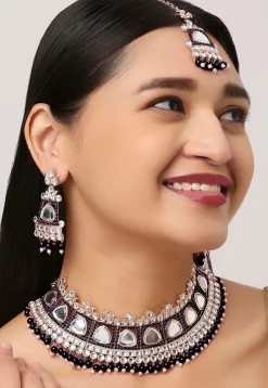 Stone Studded Choker Necklace Set