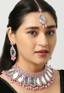 Stone Studded Choker Necklace Set