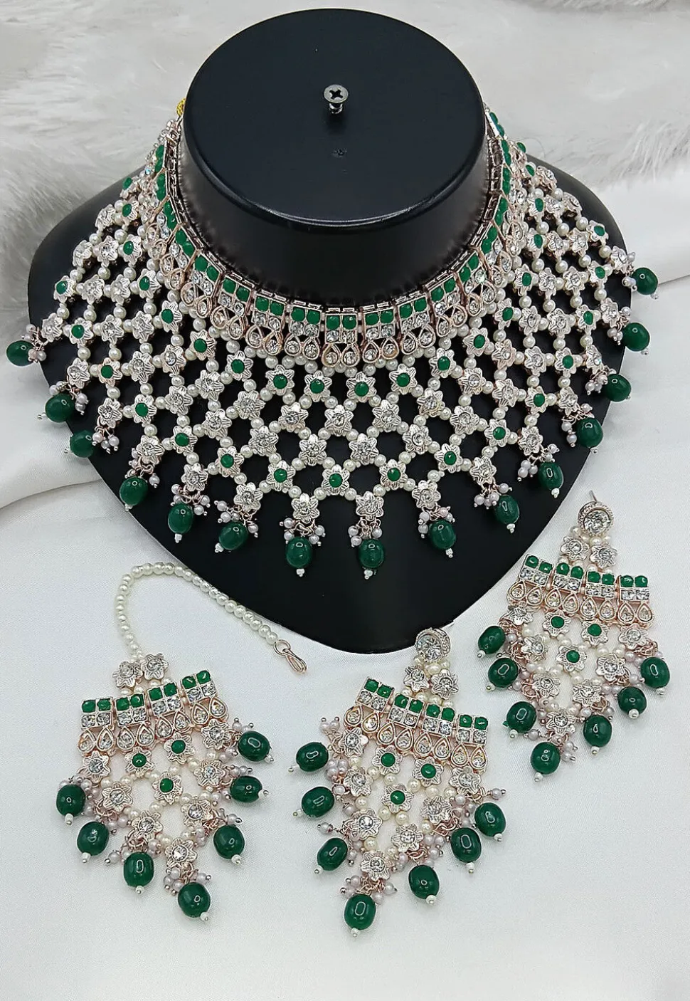 Stone Studded Choker Necklace Set