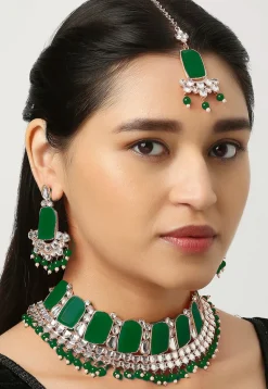 Stone Studded Choker Necklace Set