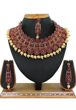 Stone Studded Choker Necklace Set