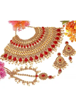 Stone Studded Choker Necklace Set