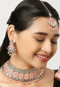 Stone Studded Choker Necklace Set