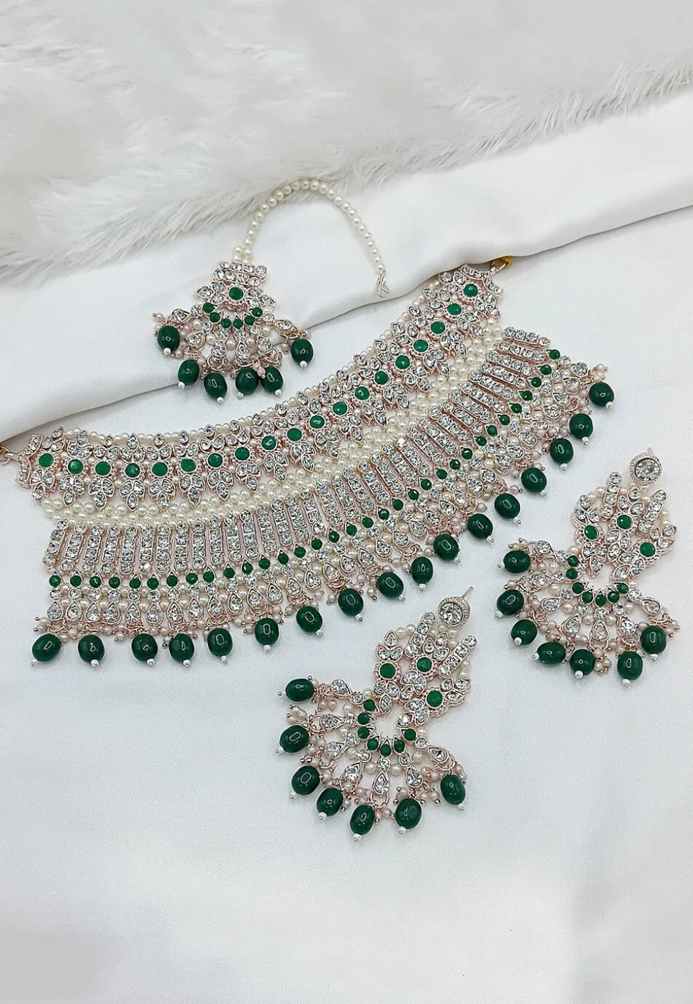 Stone Studded Choker Necklace Set