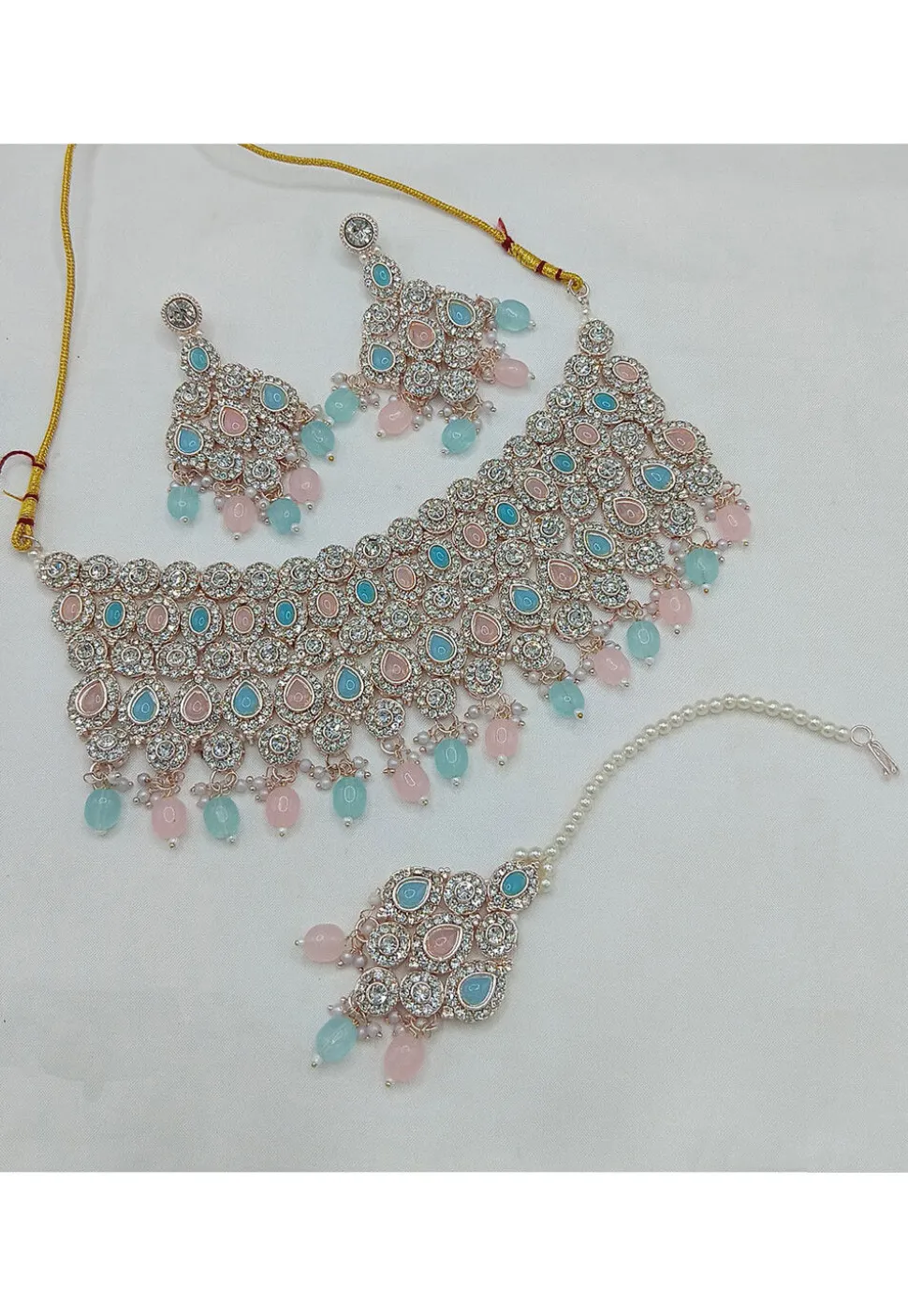 Stone Studded Choker Necklace Set