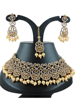 Stone Studded Choker Necklace Set
