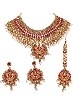Stone Studded Choker Necklace Set