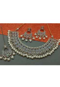 Stone Studded Choker Necklace Set