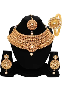 Stone Studded Choker Necklace Set