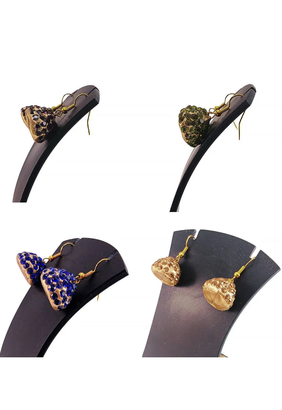 Stone Studded Combo Jhumka Style Earrings