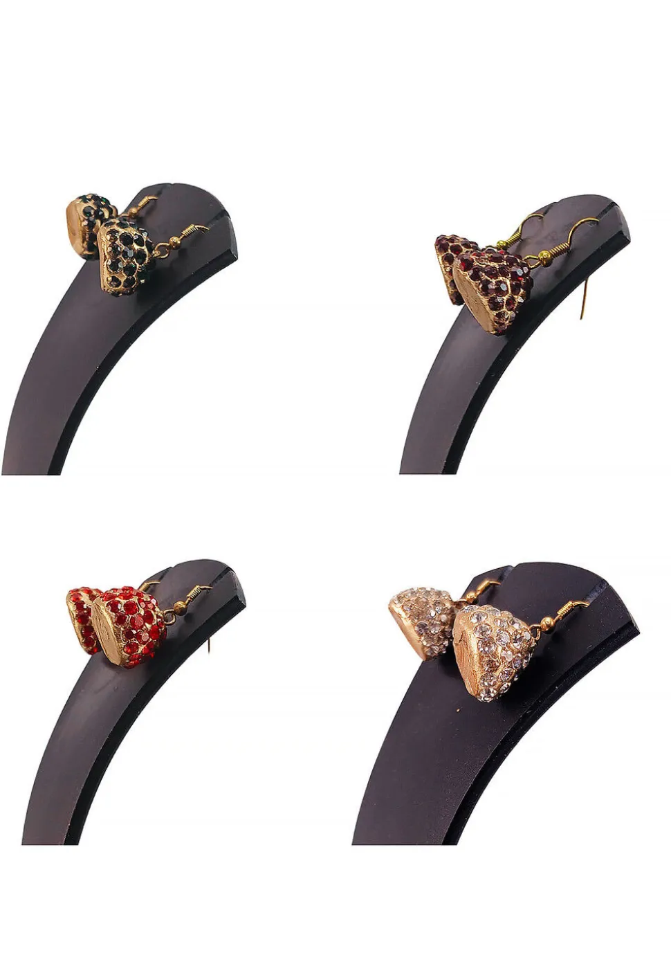 Stone Studded Combo Jhumka Style Earrings