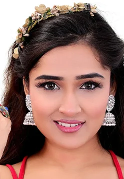 Stone Studded Jhumka Style Earrings