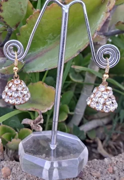 Stone Studded Jhumka Style Earrings
