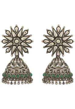 Stone Studded Jhumka Style Earrings
