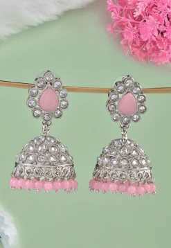 Stone Studded Jhumka Style Earrings