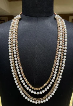 Stone Studded Layered Kanthimala