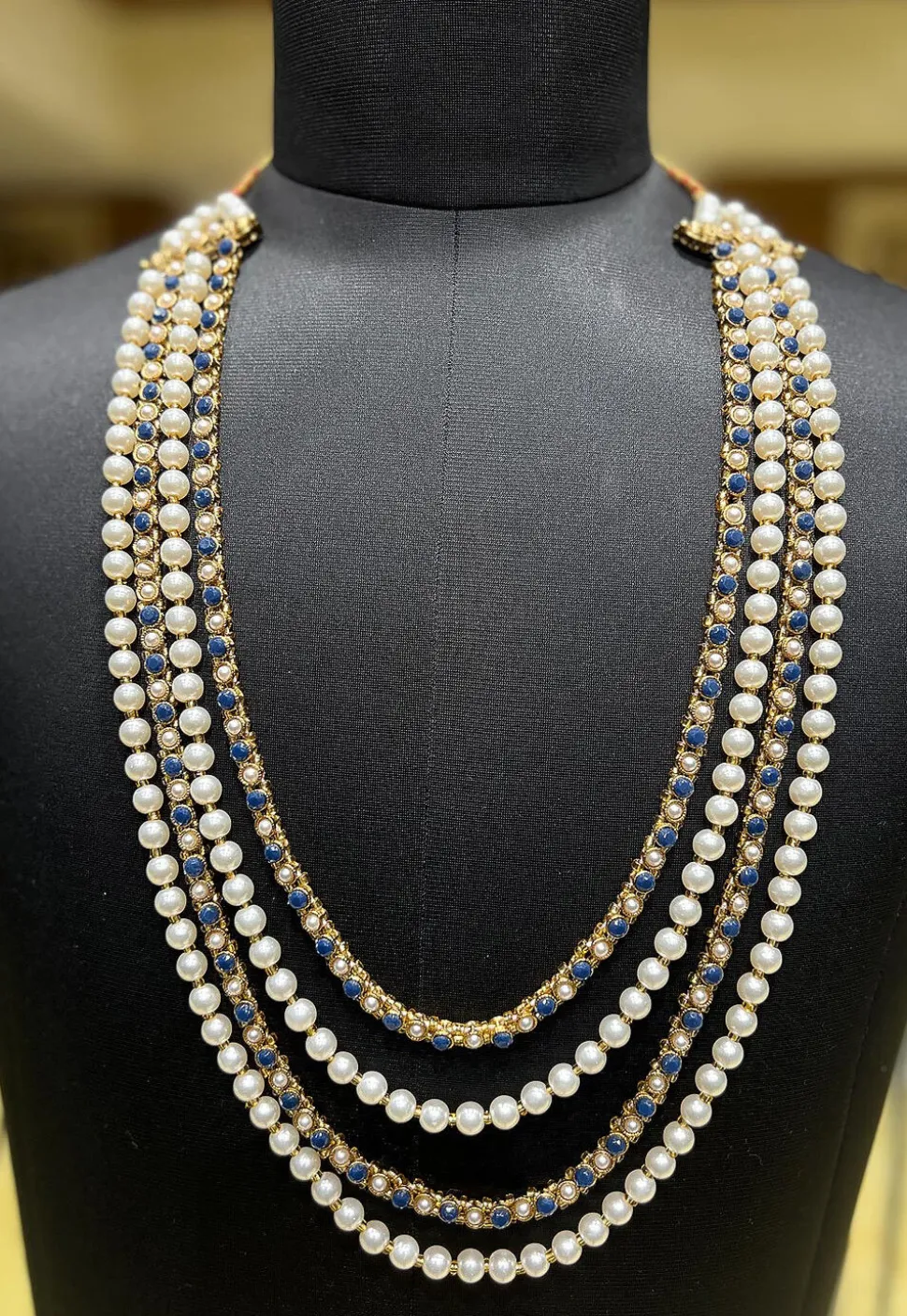 Stone Studded Layered Kanthimala