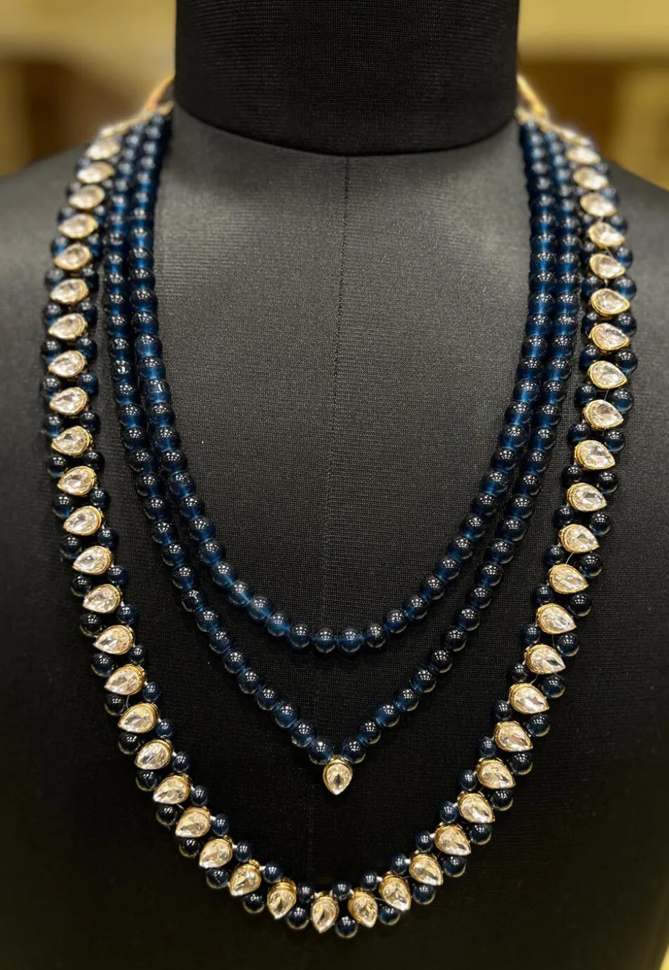 Stone Studded Layered Kanthimala