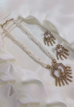 Stone Studded Necklace Set