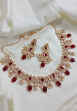 Stone Studded Necklace Set