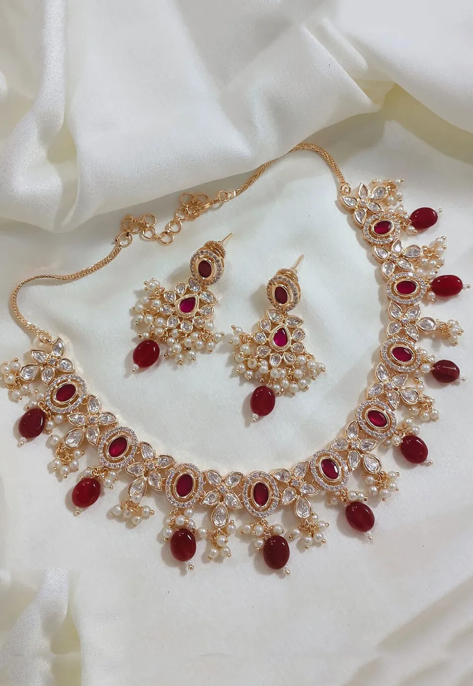 Stone Studded Necklace Set