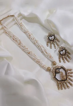 Stone Studded Necklace Set