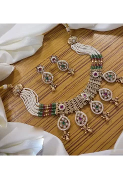 Stone Studded Necklace Set