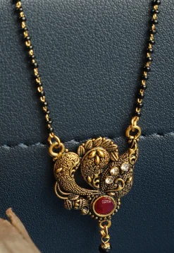 Stone Studded Oxidised Mangalsutra