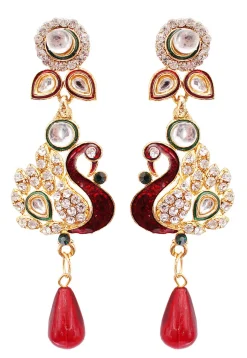Stone Studded Peacock Style Necklace Set