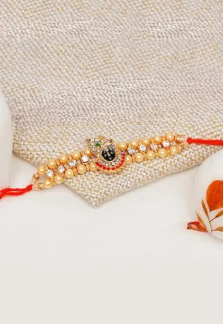 Stone Studded Rakhi Set