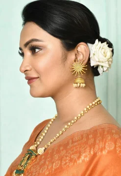Stone Studded Temple Necklace Set