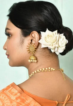 Stone Studded Temple Necklace Set