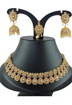 Stones Studded Choker Necklace Set