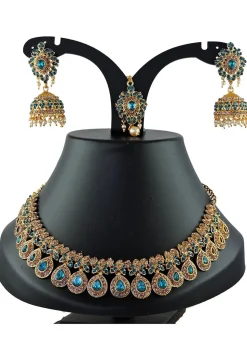 Stones Studded Choker Necklace Set