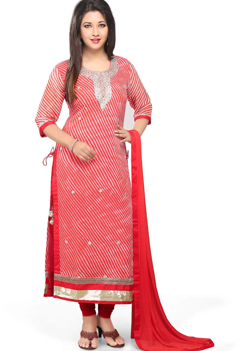 Straight Cut Suit In Red